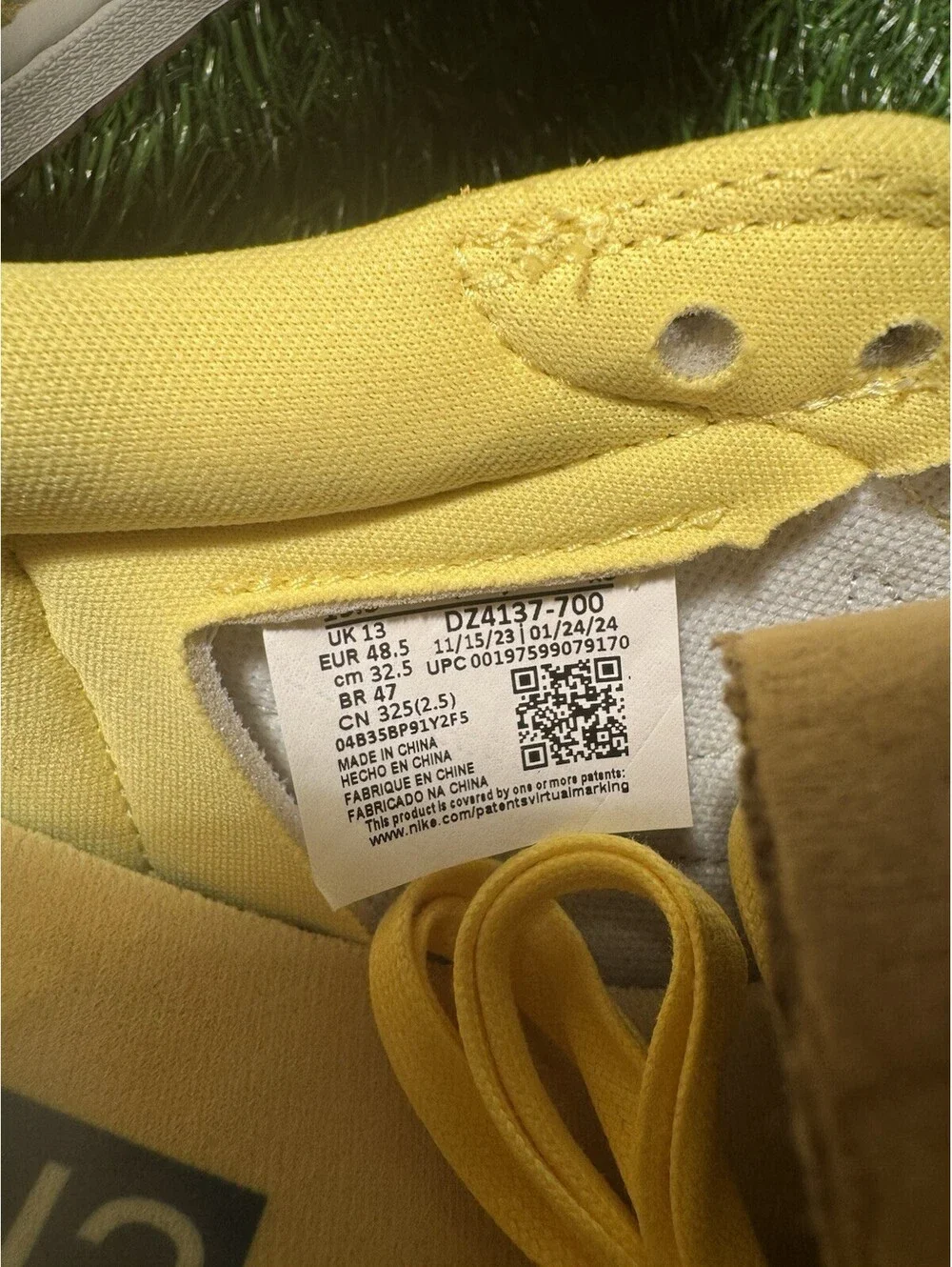 Travis Scott Jordan 1 Low Canary Yellow Size 15.5W 14m Brand New DZ4137 700